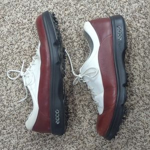 Ecco 38 (7/7.5) soft spikes leather golf shoes